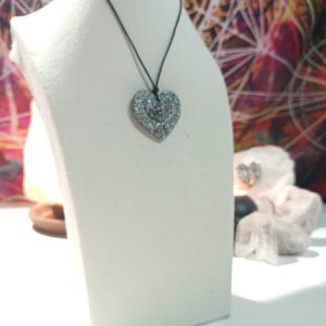 Orgonita / Electronite Colgante Corazón con Angelito