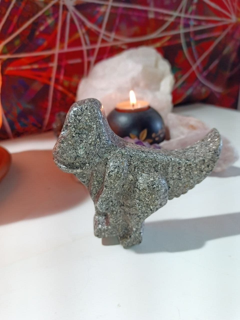 Orgonita / Electronite Dinosaurio decorativo Grande Mod. 1