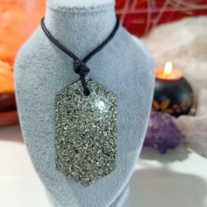 Orgonita / Electronite Colgante Chapa Hexagonal.