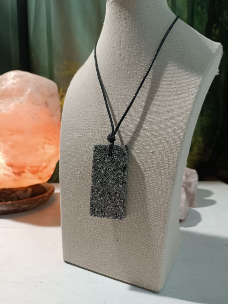 Orgonita / Electronite Colgante Chapa Rectangular. - Imagen 3