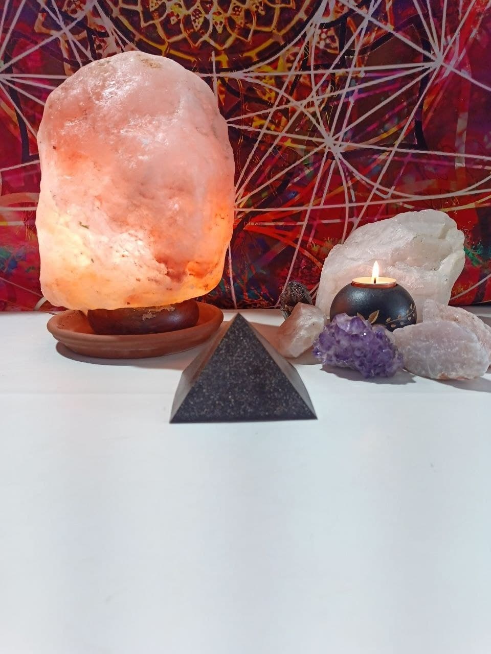 Orgonita VIRUTA DE HIERRO Pirámide Grande 4 lados - Imagen 3