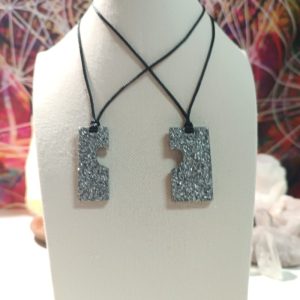 Orgonita / Electronite colgante corazón divisible