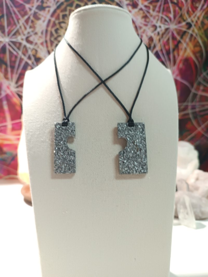 Orgonita / Electronite colgante corazón divisible - Imagen 2