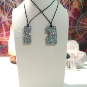 Orgonita / Electronite colgante corazón divisible