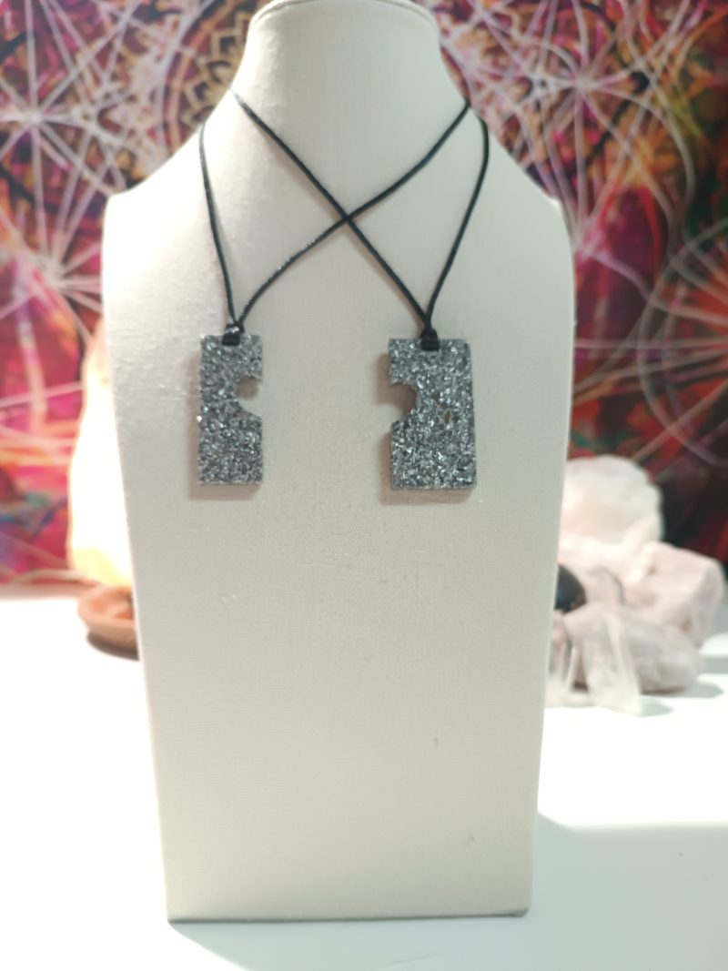 Orgonita / Electronite colgante corazón divisible - Imagen 4