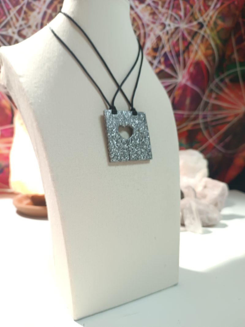 Orgonita / Electronite colgante corazón divisible - Imagen 3