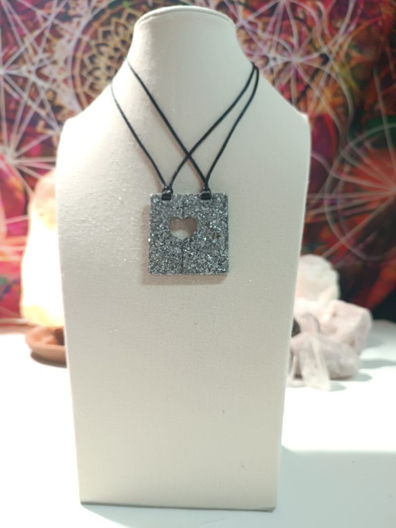 Orgonita / Electronite colgante corazón divisible - Imagen 5