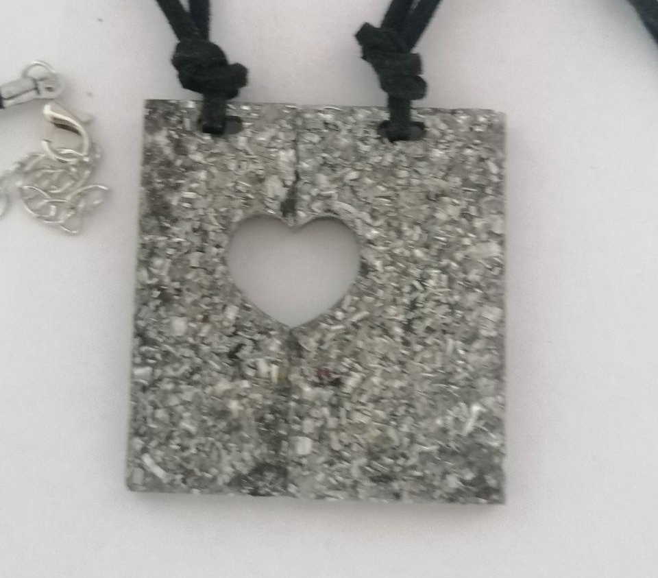 Orgonita / Electronite colgante corazón divisible - Imagen 6