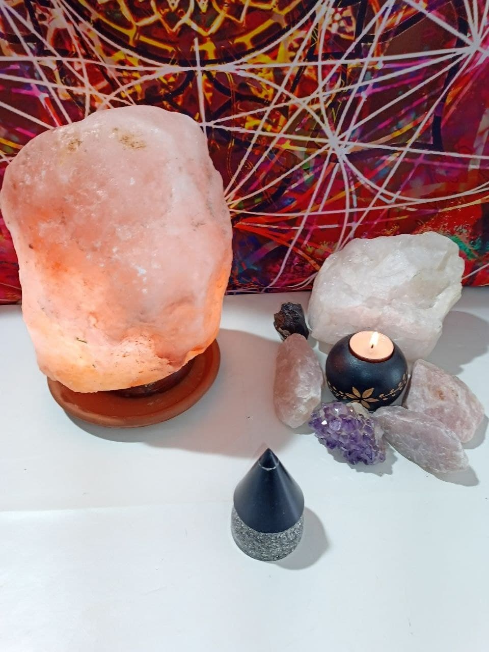 Orgonita VIRUTA ALUMINIO con punta de Magnetita Pirámide Cono pequeña - Imagen 3