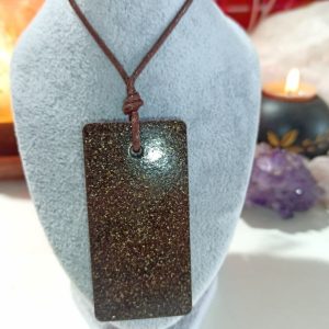 Orgonita VIRUTA PEQUEÑA DE HIERRO colgante Chapa Rectangular