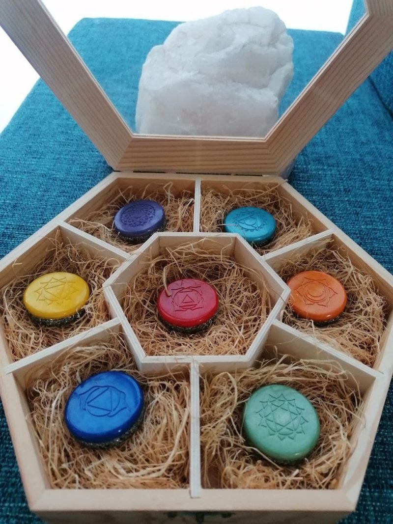Conjunto Orgonitas Reiki formato Semicírculo - Imagen 8