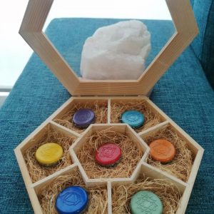 Conjunto Orgonitas Reiki formato Semicírculo