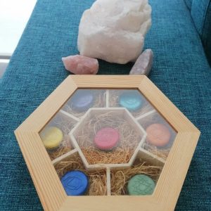 Conjunto Orgonitas Reiki formato Semicírculo