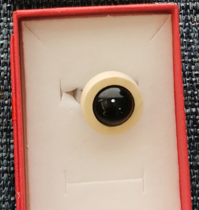 Anillo de Shungita y madera 2 colores - Imagen 3