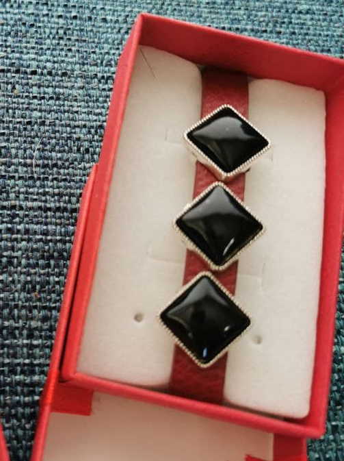 Pulsera de Shungita formato Rombos 2 Colores - Imagen 4