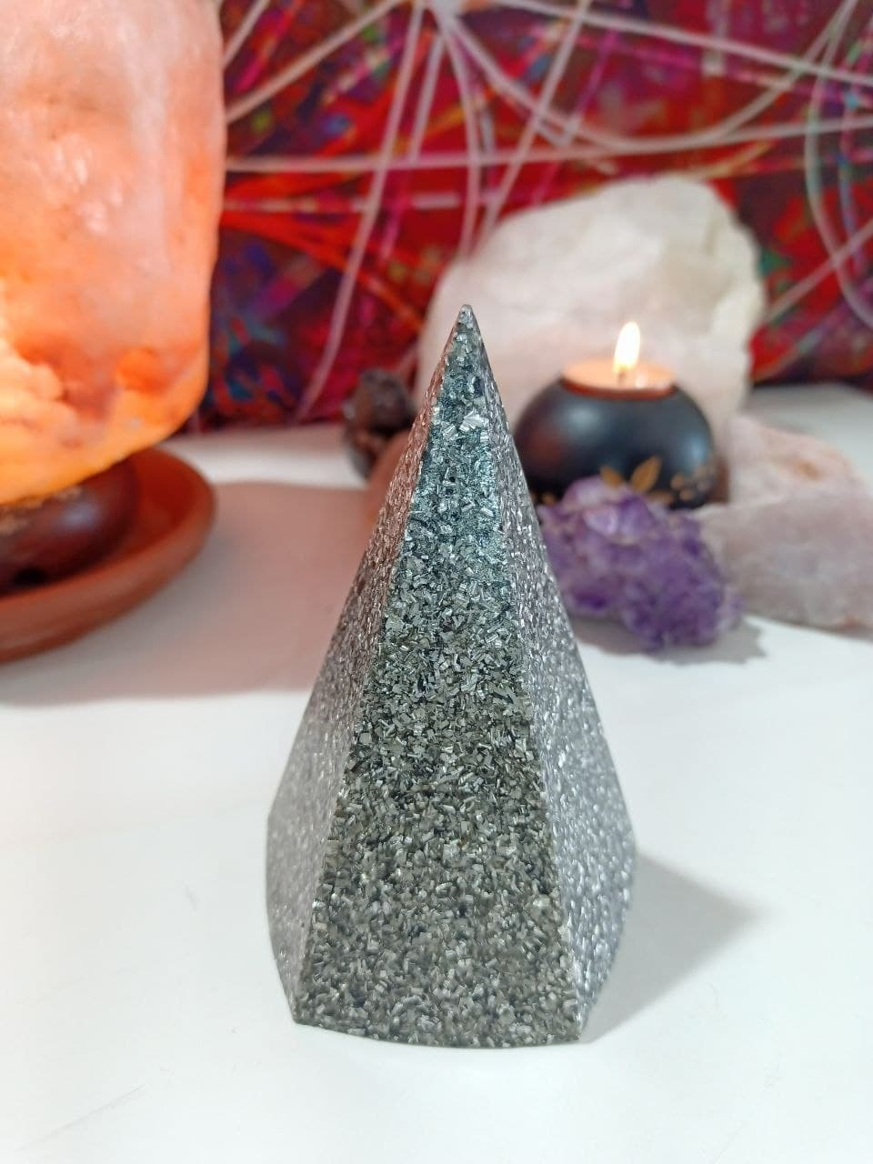 Orgonita / Electronite Pirámide formato Pentagonal