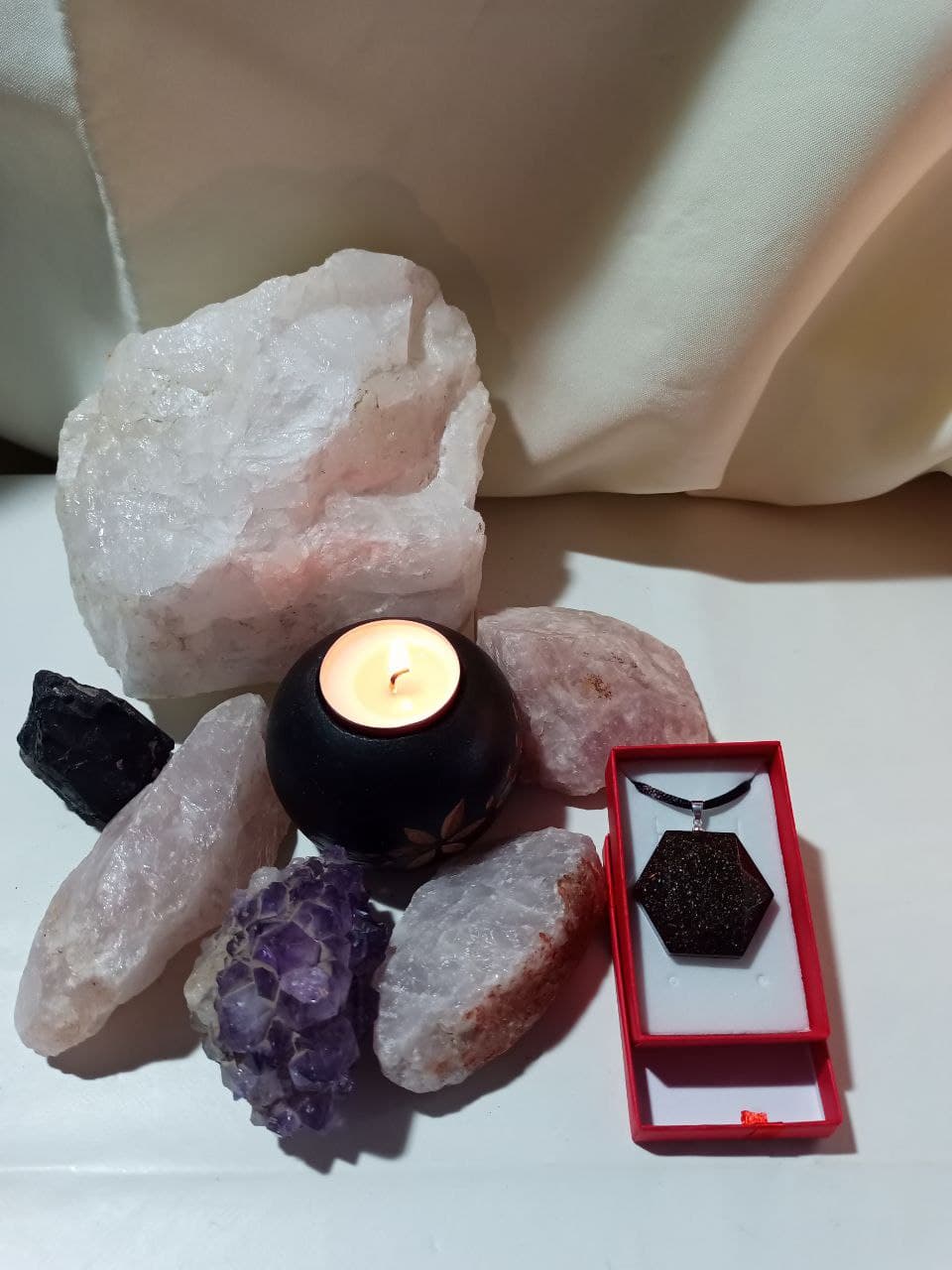 Orgonita VIRUTA PEQUEÑA DE HIERRO colgante Hexágono - Imagen 4