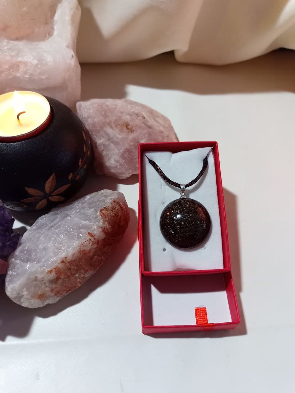 Orgonita VIRUTA PEQUEÑA DE HIERRO colgante Semicírculo Grande - Imagen 4