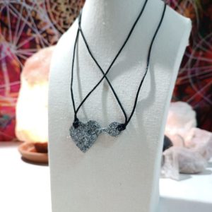 Orgonita / Electronite Colgante corazón y llave