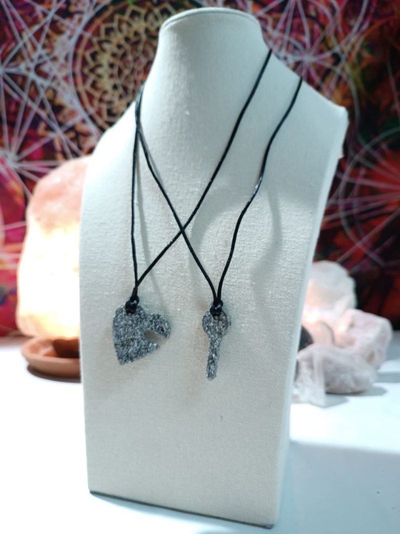 Orgonita / Electronite Colgante corazón y llave - Imagen 4