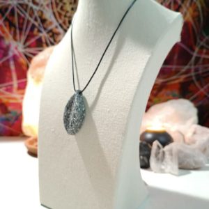 Orgonita / Electronite Colgante forma hoja alargada pico