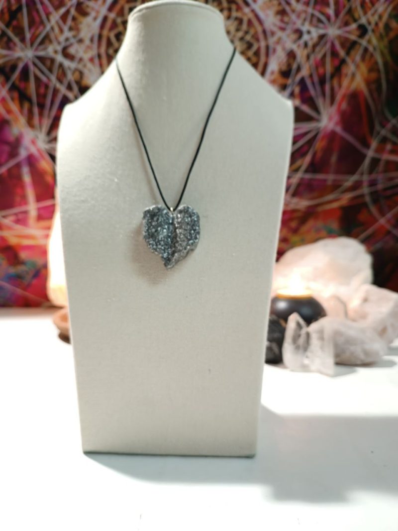 Orgonita / Electronite Colgante Hoja Corazón - Imagen 2