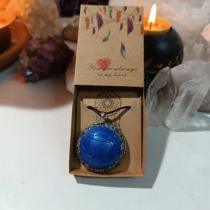 Orgonita / Electronite Colgante o llavero Chakra Tercer Ojo formato Semiesfera