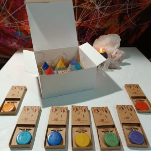 Orgonita / Electronite Conjunto Pirámides Chakras