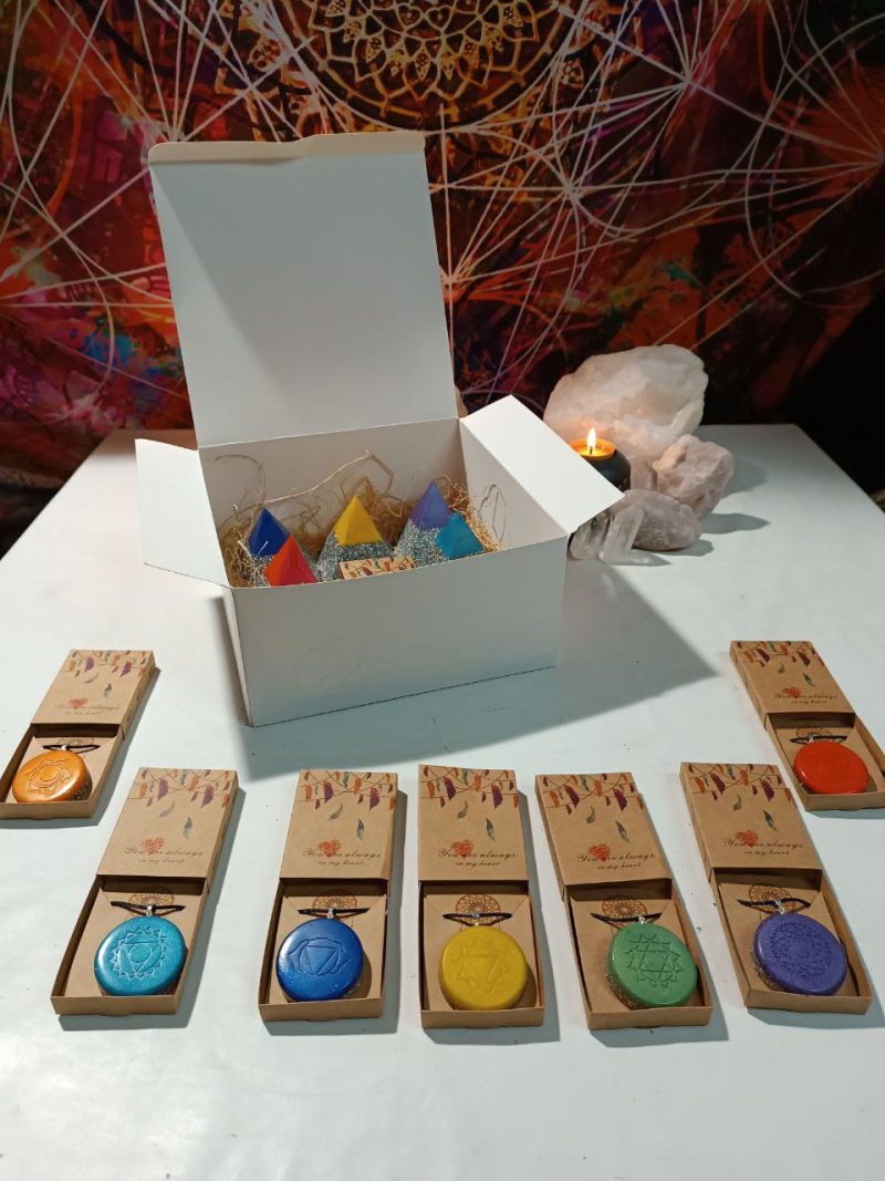 Orgonita / Electronite Conjunto Pirámides Chakras - Imagen 4