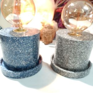 Lámpara formato CILINDRO mesita Orgonita / Electronite