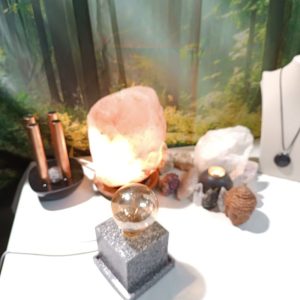 Lámpara mesita CUADRADA Orgonita / Electronite