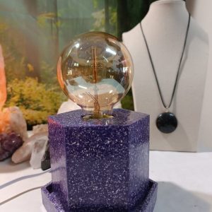Lámpara mesita formato HEXAGONAL Orgonita / Electronite