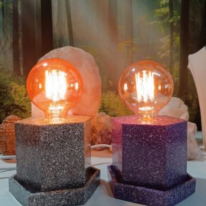 Lámpara mesita formato HEXAGONAL Orgonita / Electronite